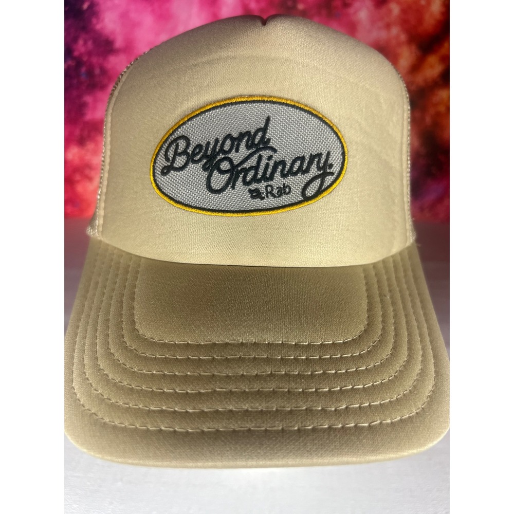 Otto Beyond Ordinary Rab Trucker Hat Tan Snapback Mesh Cap 39-165 One Size